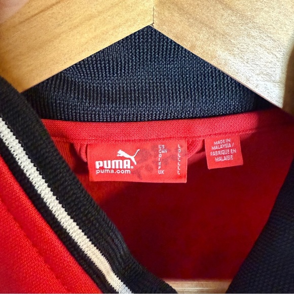 Vintage Puma Valley United Soccer Club Jacket Men’s L Red White Zip Up Training - Picture 6 of 14